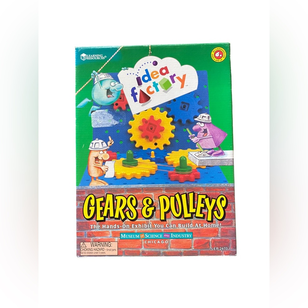 Learning Resources Idea Factory Gears & Pulleys Building Set SEALED For Age 6+